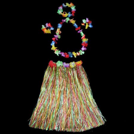 5kpl/ set Hawaii Fancy Dress Grass Hame MULTICOLOR