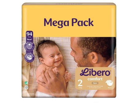 LIBERO Blöja Comfort 2 3-6kg 94/fp - Lyreco - Sjukvård och omsorg - Hygien - Barnblöjor