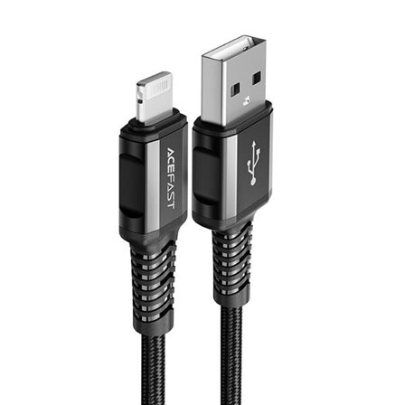 Acefast kabel MFI USB - Lightning 1,2m, 2,4A svart (C1-02 svart)