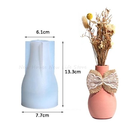 Lång vas lera form DIY Craft DIY blomkruka