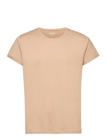 Jimmy Solid T-shirts Short-sleeved Beige Resteröds