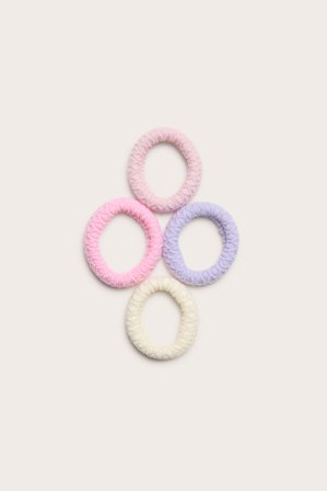 Kappahl | Hårsnoddar 4-pack | Ljusrosa