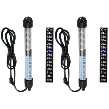 6 kpl Ruostumattomasta Teräksestä Valmistettuja Uppoavia Akvaariolämmittimiä 50w Termometrillä Ja Lämpötila-anturilla (EU-pistoke) 4 pcs M
