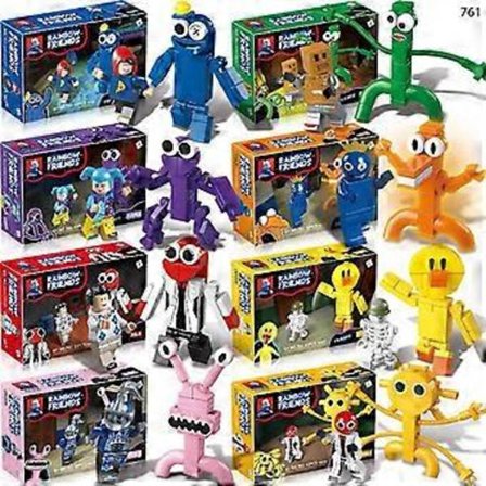 8 st Roblox Rainbow Friends Doors, Byggklossar Figurer Monteringsmodell Leksak för barn