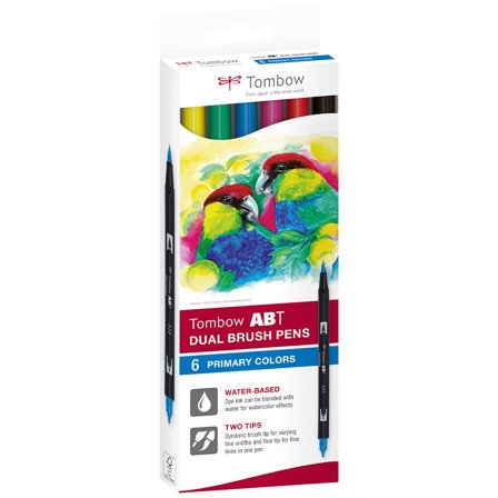 ABT Dual Brush pen Set 6 pcs Basic