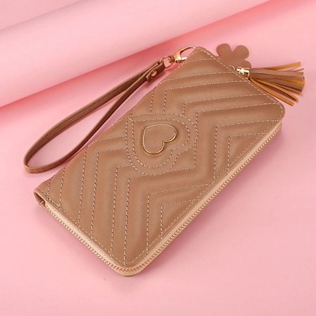 Lång plånbok myntväska KHAKI Khaki