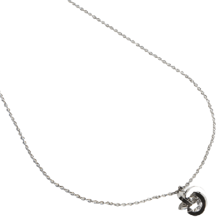 pfgSTOCKHOLM Knot Halsband 45 Cm Dam Silver ONESIZE