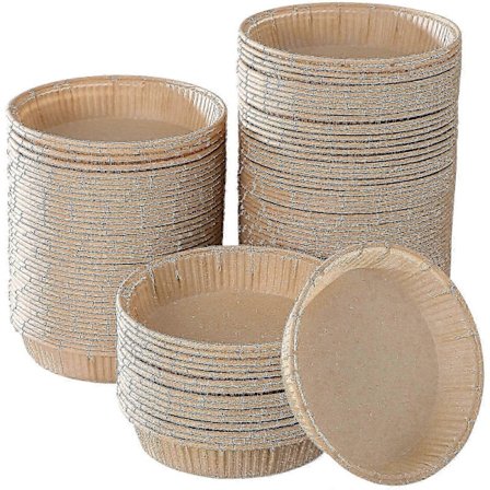 100 stk Mini Tartelettformer for Baking Runde Bunner Små Paiformer Ovn Mikrobølgeovn Sikre Bakekopper