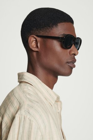 COS Men's Gafas De Sol Aviador Cuadradas in Negro