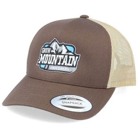 Iconic - Brun trucker Keps - Snow Mountain Explorers Brown/Beige Trucker @ Hatstore