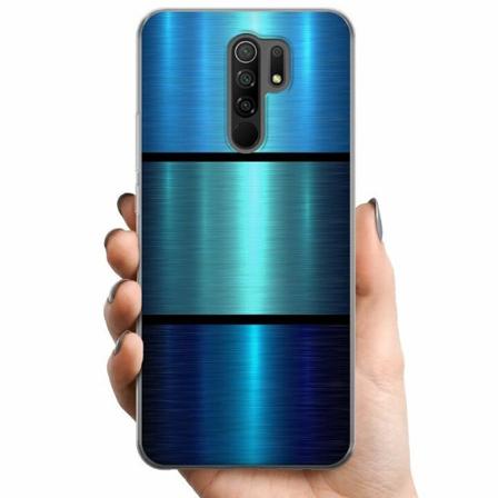 Xiaomi Redmi 9 Tpu Mobilskal Blue Metallic Stripes