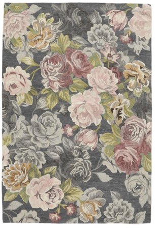 Dywan Wełniany Kwiatowy Rosalie Wielobarwne Oeko-Tex