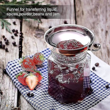 Rustfritt stål trakt, husholdningstrakt for mat