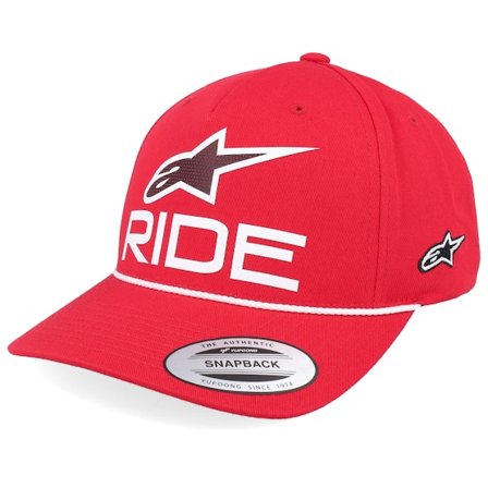 Alpinestars - Rouge adjustable Casquette - Ride Comp Rope Hat Red/White/Black Adjustable @ Hatstore