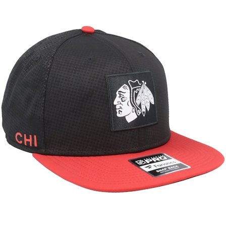 Fanatics - Negro snapback Gorra - Chicago Blackhawks Authentic Pro Game&Train Black/Red Snapback @ Hatstore