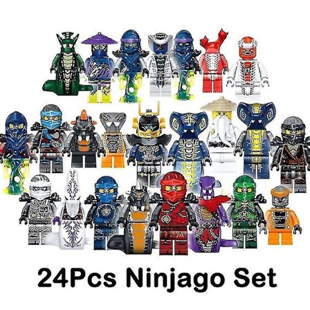 24-delad Ninja Mini Figur Kai Jay Lärare Wu Mästare Byggklossleksaker