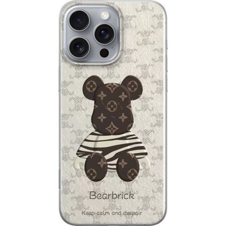 Kompatibelt Mobilskal till Apple Apple iPhone 16 Pro Max Bearbrick Design Leksaksfigur Samlare