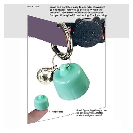 Mini GPS tracker til kæledyr, anti-tab enhed til Android & IOS, ideel til katte, hunde, fugle, kaniner[SL]