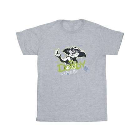 Harry Potter Boys Dobby A Elf T-Shirt 7-8 år Sports Grey