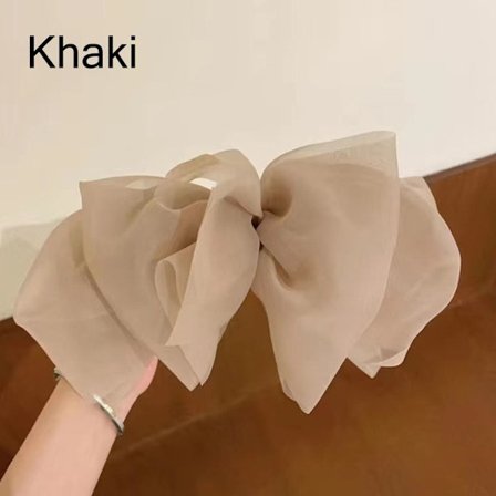 Rosett Hårnål Hästsvans Spring Clip KHAKI