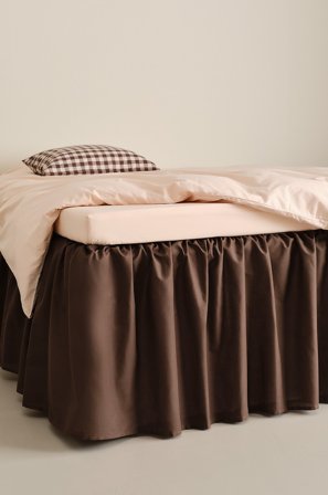 Jotex - Volangsengekappe Økologisk Høyde 60 Cm Kaffe - ZACK - Kjøp Sengekapper hos Jotex