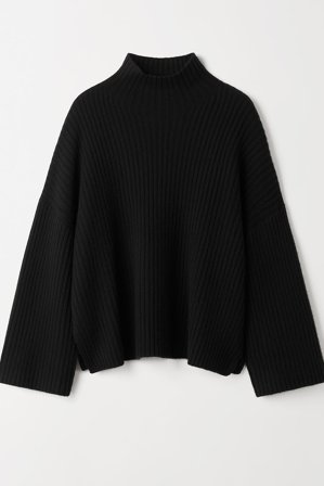 Soft Goat - Ribbed Turtleneck - S - Black