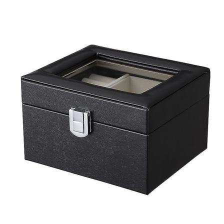 Resesmyckeskrin Organizer Fodral för halsband Örhänge Ring Watch C154 H10Y Black 13.4*11.5*8.3cm