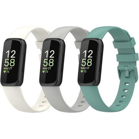 Yhteensopivat rannekkeet Fitbit Inspire 3:lle - Pehmeät silikoniset säädettävät vaihtorannekkeet