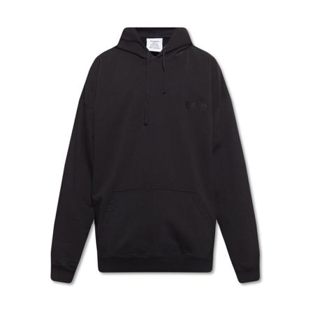 Vetements Logo-embroidered hoodie Sort, Herre