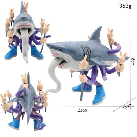 Uusi italialainen Brainrot Monster Fusion Edition Tung Tung Tung Sahur Tralalero Tralala Anime-toimintahahmo Sarjakuvakoristeen lahja