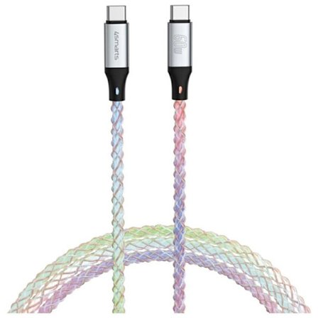 4smarts USB-C Till USB-C Kabel 60W 1.5m RGB