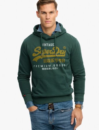 Superdry Vl Duo Classic Hood - Green - XXL