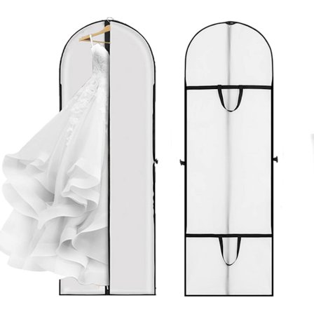 Klesposer Pakke med 2 60 x 180 cm Sammenleggbar Oppbevaringsbeskyttelse for Klær Klespose Lang Klespose Brudekjolepose