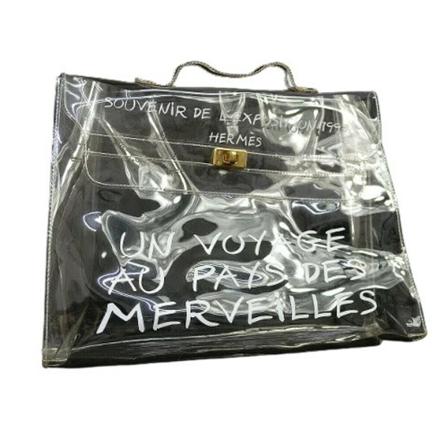 Hermès Vintage, Pre-owned Vinyl handbags Wit, Dames, Maat:ONE Size