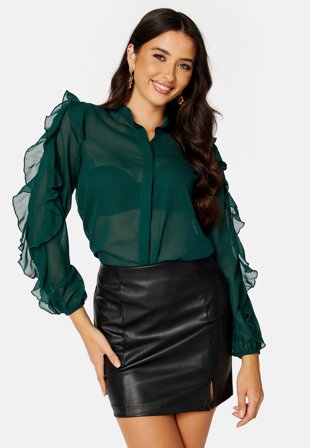 BUBBLEROOM Bea blouse Green Klær