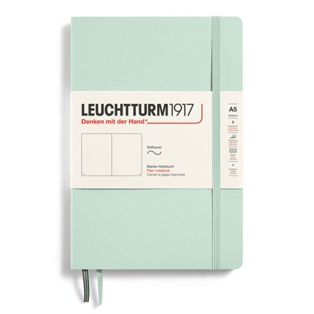 Notebook A5 Soft Cover Plain Mint Green