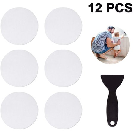 Anti-slip badekar klistermærker 12 stk. selvklæbende anti-slip bruseklistermærker til badekar, badeværelse, trapper med premium skraber