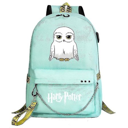 Harry Potter Ryggsekk for Tenåringer - Mote Skoleveske for Gutter og Jenter - Tegneserie Design med Stor Kapasitet for Reise - Elevers Casual Mochilas