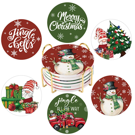 Julunderlägg i trä, set i bondgårdsstil med ställ