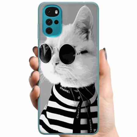 Motorola Moto G22 Tpu Mobilskal Fancy Cat
