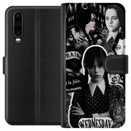 Huawei P30 Plånboksfodral Wednesday Addams