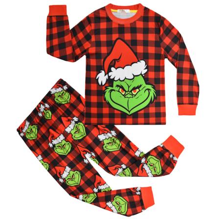 Kids How the Grinch Stole Christmas Boys One Pyjamas Set långärmade byxor Style4 150