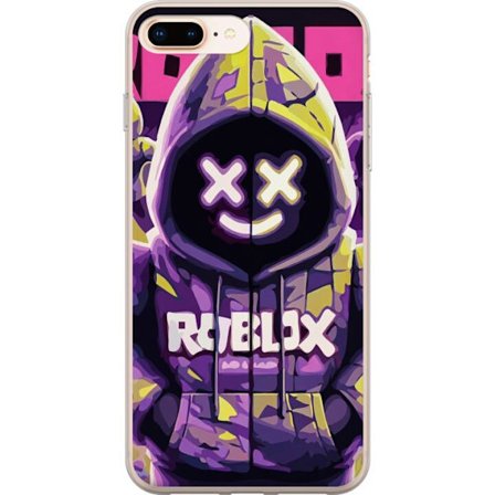 Yhteensopiva Puhelinkuori Apple Apple iPhone 7 Plus Värikäs Roblox-inspiroima hupparihahmo neoneilla ja maskilla, digitaalinen peli-illustraatio tä
