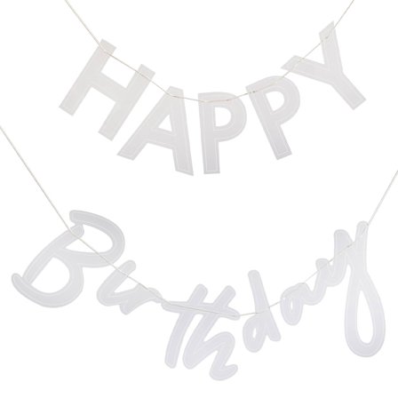 Transparent Happy Birthday Guirlande