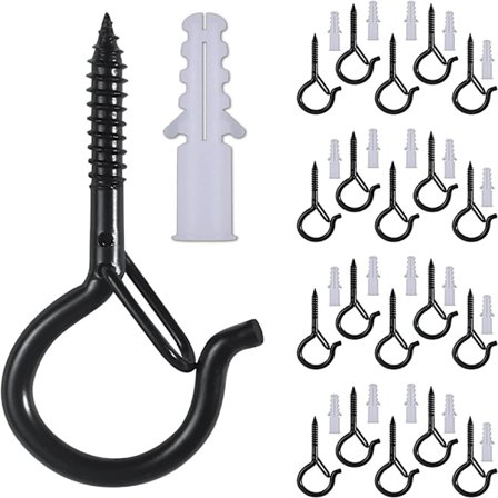 20 stk Q-Bøjlekroge Vægkroge String Lights