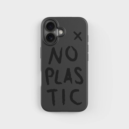 No Plastic iPhone 15 Mobile Case Black, Made from Plants, iPhone 16