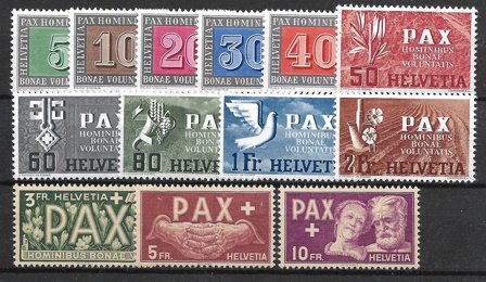 Schweiz 1945 - AFA 449-461 - Postfrisk
