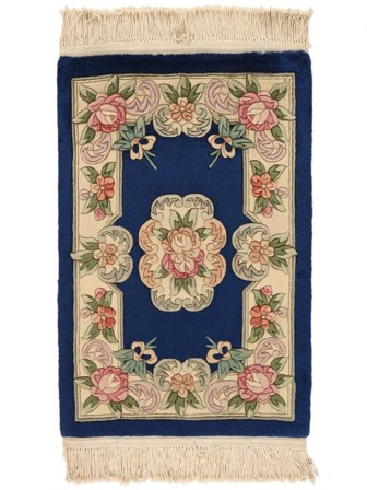 Tapis D'orient Chinois 90 Line 60X90 Noir/Marron (Laine, Chine)
