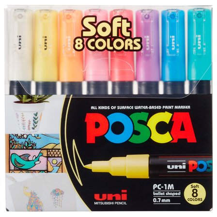Posca PC-1MC Soft Colours 8-sett