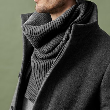 Cachecol Gola Urbano Cinza Frederick para homens - Cachecóis